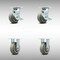 Service Caster 5 Inch SS Thermoplastic Rubber Caster Set with Ball Bearings 2 Brake 2 Rigid SCC SCC-SS30S520-TPRBF-TLB-2-R-2 - alternate 1